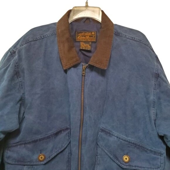 80s 90s Mint Vintage Eddie Bauer Barn Coat Down Fill Cotton Canvas M - Picture 3 of 13